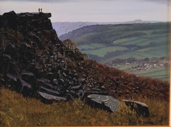 Climbers on Curbar Edge